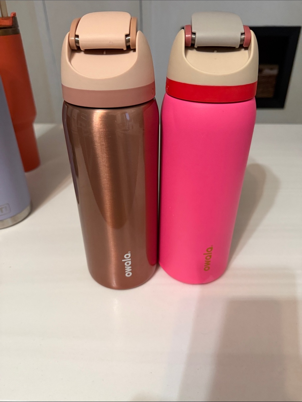 Pink & Rose Gold Insulated Water Bottles - 2 Pack Owala